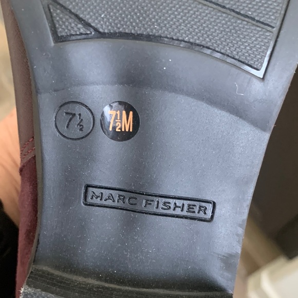 NWOT Marc Fisher Tall Plum/ Burgundy Leather & Suede Riding Boots. - Picture 9 of 10